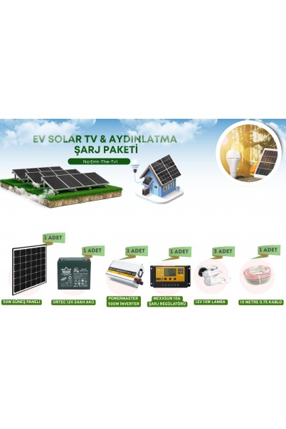 EV SOLAR TV & AYDINLATMA ŞARJ PAKETİ TV1 EV SOLAR TV & AYDINLATMA ŞARJ PAKETİ TV1